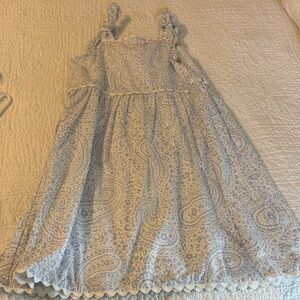 Elegant Kids Light Blue Paisley Dress